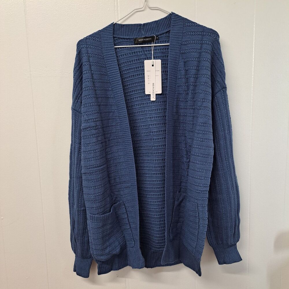 Women's Open Front Cardigan Sweaters Cable Kint Chunky Outwear Fall Winter Coats